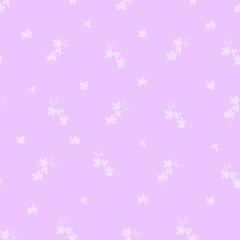 Seamless pattern with orchid silhouette