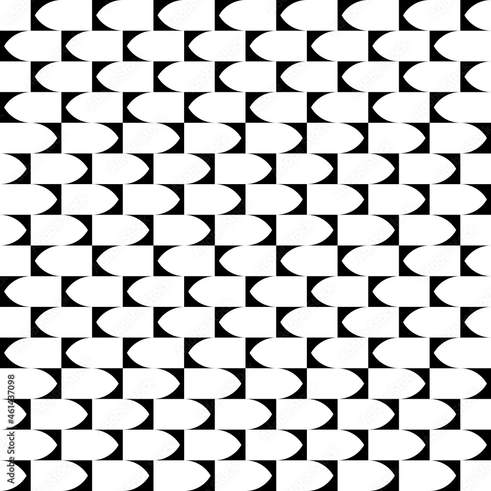 Poster black adn white repeated shapes. vector white bullets and black background.