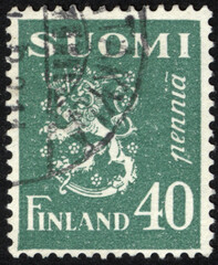 Postage stamps of the Suomi Finland. Stamp printed in the Suomi Finland. Stamp printed by Suomi Finland.