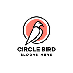 Fototapeta premium Bird Monoline Logo Design Template