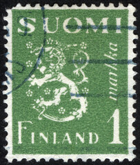 Postage stamps of the Suomi Finland. Stamp printed in the Suomi Finland. Stamp printed by Suomi Finland.