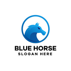 Horse Colorful Gradient Logo Design