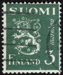 Postage stamps of the Suomi Finland. Stamp printed in the Suomi Finland. Stamp printed by Suomi Finland.