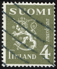 Postage stamps of the Suomi Finland. Stamp printed in the Suomi Finland. Stamp printed by Suomi Finland.