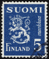 Postage stamps of the Suomi Finland. Stamp printed in the Suomi Finland. Stamp printed by Suomi Finland.