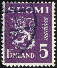 Postage stamps of the Suomi Finland. Stamp printed in the Suomi Finland. Stamp printed by Suomi Finland.