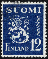Postage stamps of the Suomi Finland. Stamp printed in the Suomi Finland. Stamp printed by Suomi Finland.