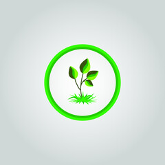 leaf logo design. Landscape, garden, plant, nature and ecology logo vector design. Ecology Happy life Logotype concept icon. Vector illustration, Graphic Design editable