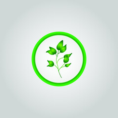 leaf logo design. Landscape, garden, plant, nature and ecology logo vector design. Ecology Happy life Logotype concept icon. Vector illustration, Graphic Design editable
