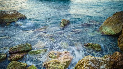rocky coast of the mediterranean sea