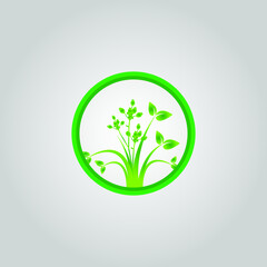 leaf logo design. Landscape, garden, plant, nature and ecology logo vector design. Ecology Happy life Logotype concept icon. Vector illustration, Graphic Design editable