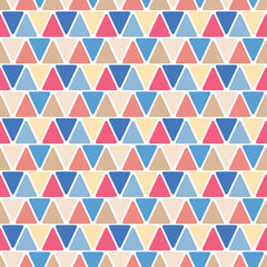 Vector triangle seamless pattern. Abstract geometric playful childish background. Cute baby print