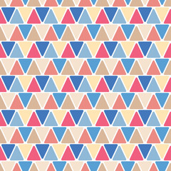 Vector triangle seamless pattern. Abstract geometric playful childish background. Cute baby print