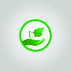 leaf logo design. Landscape, garden, plant, nature and ecology logo vector design. Ecology Happy life Logotype concept icon. Vector illustration, Graphic Design editable