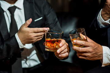 whiskey, for a friendly party in a bar or a restaurant.