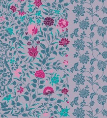 wedding card design, traditional paisley floral pattern , royal India	