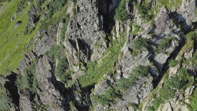 rock, mountain, peak, hill, ridge, nature, landscape, travel, view, aerial, top, scenic, tourism, sky, scenery, green, outdoor, natural, rocky, cliff, high, mountains, adventure, panorama, valley, dro