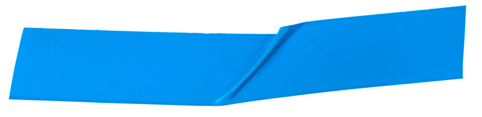 Blue pieces of Insulating tape isolated on a white background. adhesive tape