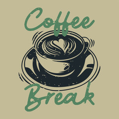 vintage slogan typography caffeine & chaos for t shirt design