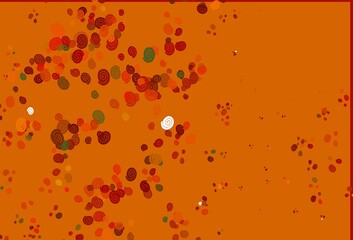 Fototapeta premium Light Red, Yellow vector template with bubble shapes.