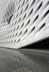 The Broad museum, Los Angeles, California in a rainy day
