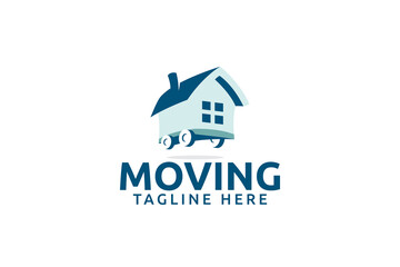 moving home logo vector graphic for any business, especially for moving service, delivery, real estate, movement, etc.