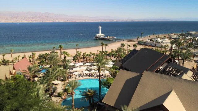 Underwater Observatory in Eilat with it's beautiful blue sea