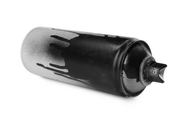 Used can of spray paint isolated on white. Graffiti supply