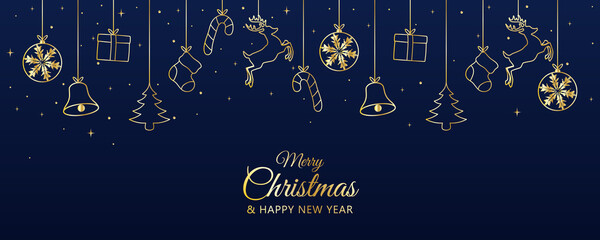 Realistic christmas background flat design