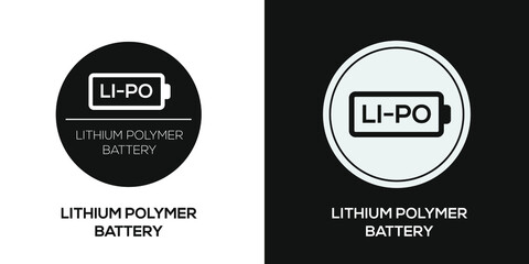 Obraz premium Creative (Lithium polymer battery) Icon ,Vector sign.