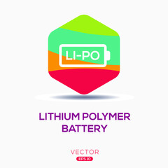 Creative (Lithium polymer battery) Icon ,Vector sign.
