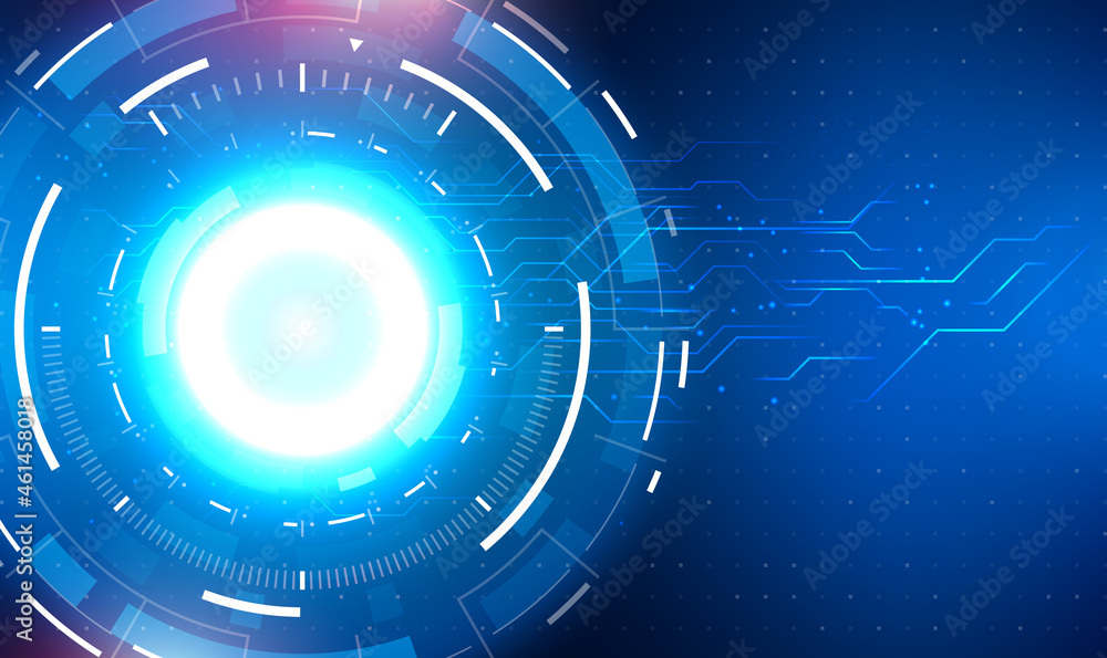 Poster abstract technology background hi-tech communication concept innovation background. global technolog