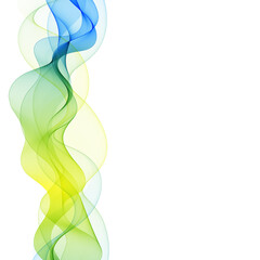 Abstract smooth color wave vector. Curve flow blue motion illustration. Smoke design. Vector lines. eps 10