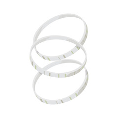 Onion rings. Brown onion cut into rings for cooking. Delicious and healthy root vegetable. Cooking. Vector illustration isolated on a white background for design and web.