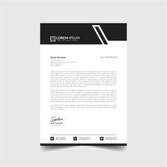 Modern business style letterhead design vector template
