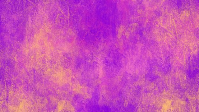 Abstract painting art with purple and yellow grunge texture paint brush for presentation, website background, halloween poster, wall decoration, or t-shirt design.