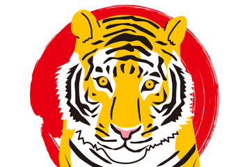 2022年寅年年賀状-和柄寅