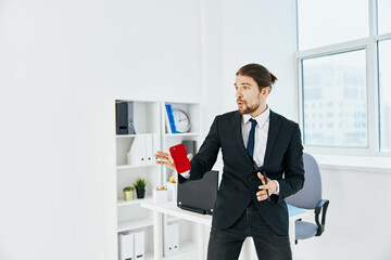 Fototapeta premium manager official documents work office executive