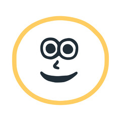 Letter o happy smiling character, vector clip art