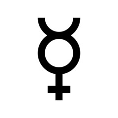 Mercury symbol. Mercury icon isolated on white