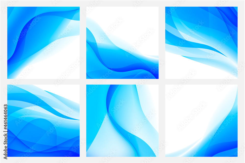 Aufkleber vector set of modern cover design set. abstract wavy line pattern. creative stripe square collection
