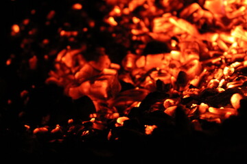 fire in the fireplace