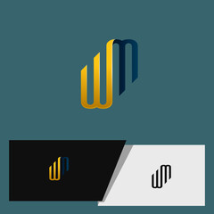 creative initial WM or MW logo
