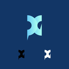 letter PG in simple and unique style