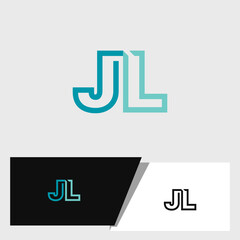 simple and creative initial letter JL for business or personal