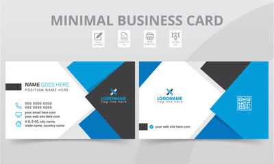 Professional Stylish Elegant Double-Sided Business Card Flat Layout Template Designs.