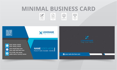 Professional Stylish Elegant Double-Sided Business Card Flat Layout Template Designs.