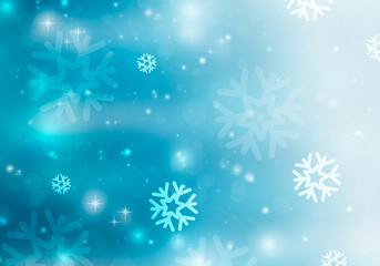 Christmas snowflakes background with small stars.