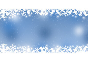 Winter background with snowflakes.