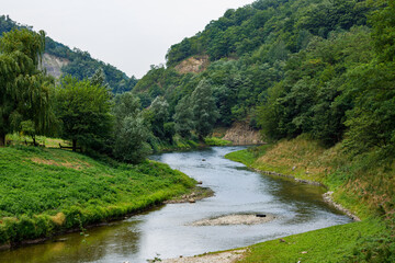 Fototapeta na wymiar Landscape of the National park Domogled Valea Cernei in romania